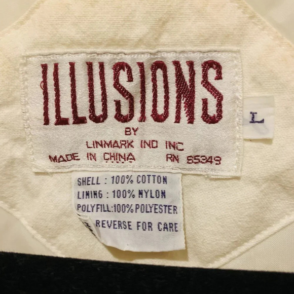 Vintage 70s 80s Illusions Jacket Women Size L Men Size S - Picture 2 of 11